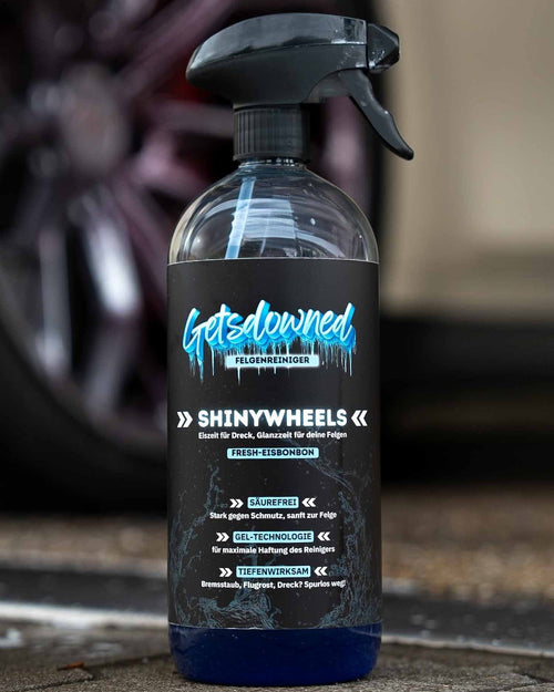 ShinyWheels Felgenreiniger Anwendung – Gel auf Felge auftragen und einwirken lassen