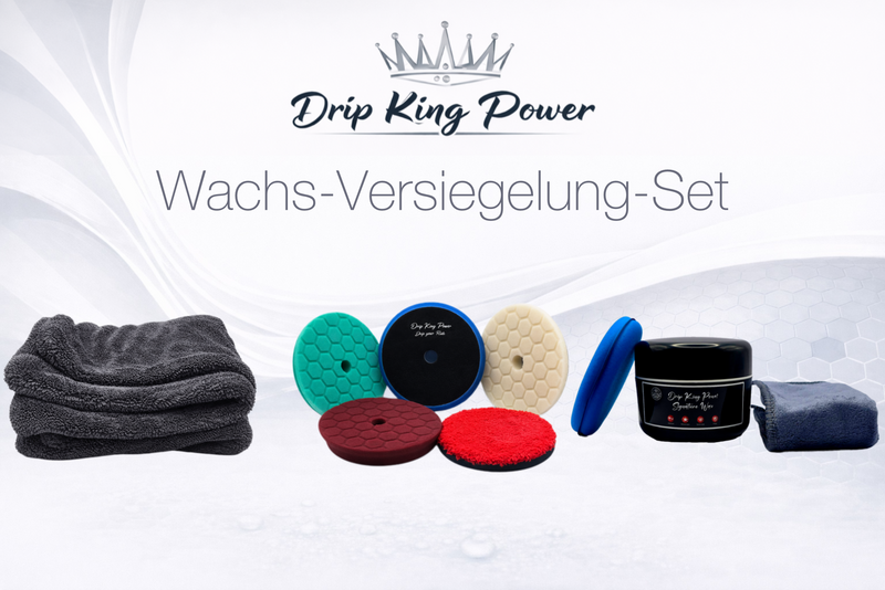 Autopflege Set – Abtrocknen, Polieren, Wachs  - Drip King Power