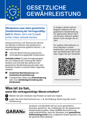 EU Gesetzliche Gewährleistung