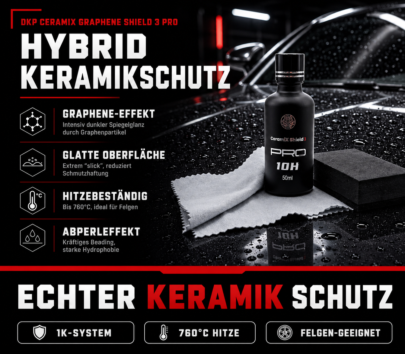 3 Jahre Keramikversiegelung - DKP CeramiX Graphene Shield 3 Pro 50ml
